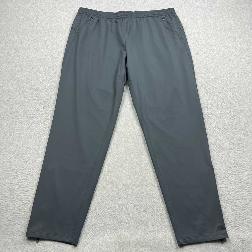 Brooks Spartan Pant 2.0 Mens XL Gray Tapered Leg Zipper Pockets Ankle Zip 211526